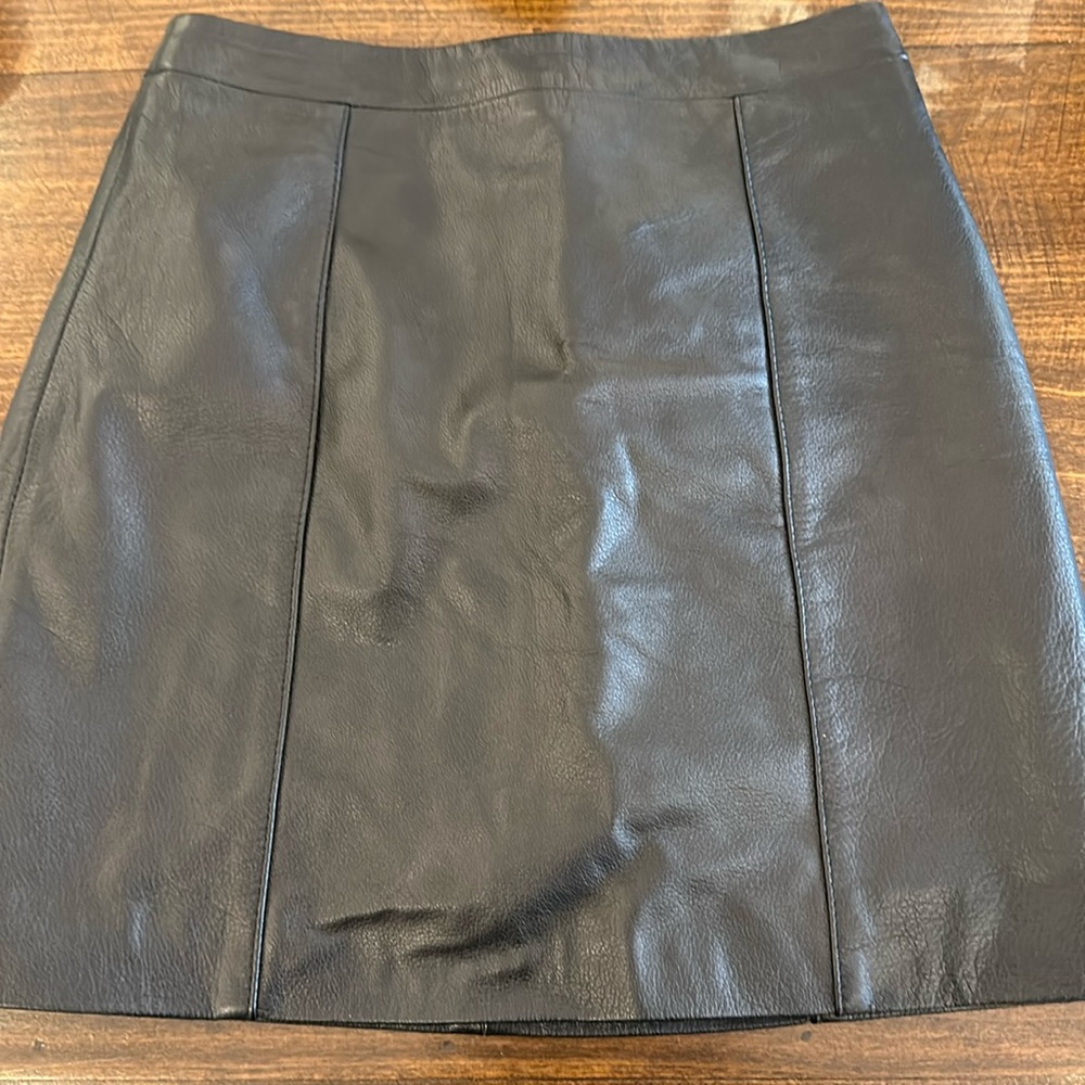L”academie Leather Skirt - the Laurel